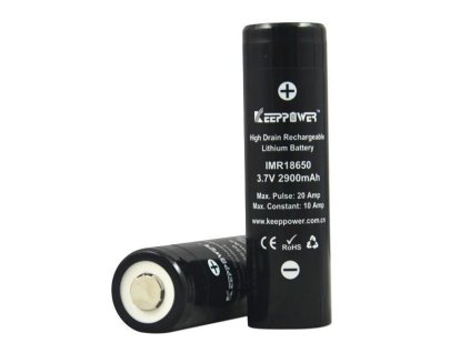 KeepPower IMR18650 2900mAh Li-ion 3,7V 10A Flat Top bez ochrany