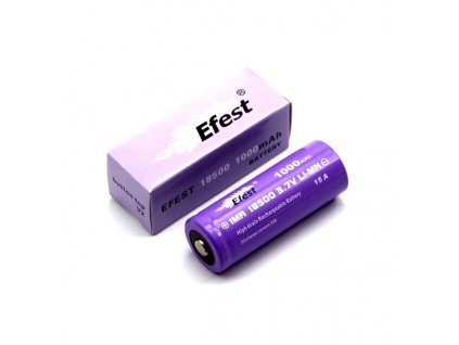 EFEST IMR18500 1000 mAh Li-ion 3,7V 15A Button Top bez ochrany