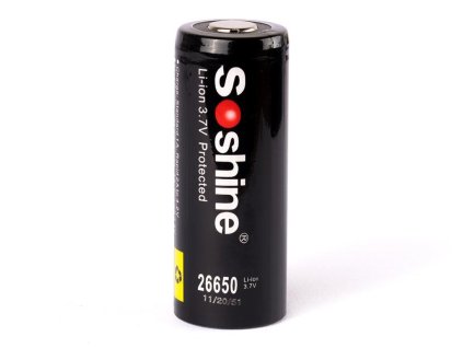 SOSHINE 26650 5500mAh Li-ion 3.7V 6A Button Top s ochranou