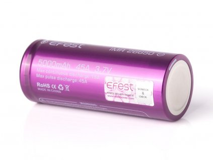Efest -  Akumulátor EFEST IMR26650 - 5000 mAh, Button Top, 3.7V, bez ochrany, 45A