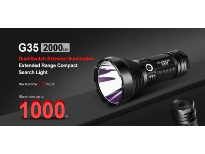 Klarus -  LED Baterka KLARUS G35 - nová LED CREE XHP35 HI D4, dosah svetla až 1000 metrov