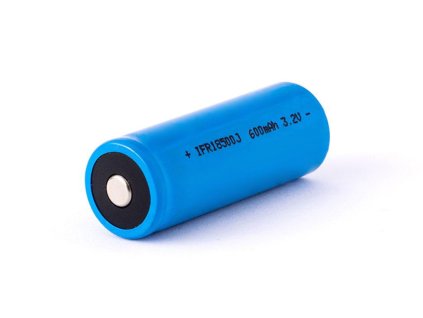 IFR 18500 - 600 mAh, Button Top, 3.2V, bez ochrany, 5.5A (LiFePo4)