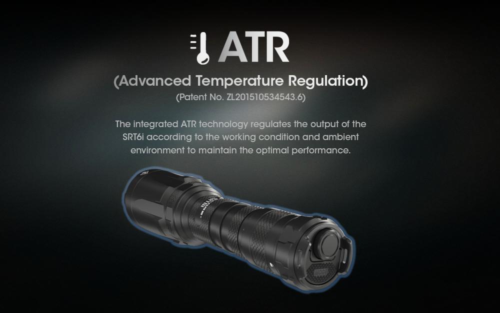 Regulácia teploty ATR v NITECORE SRT6i – výkon sa prispôsobí prevádzke a okoliu, patent ZL201510534543.6