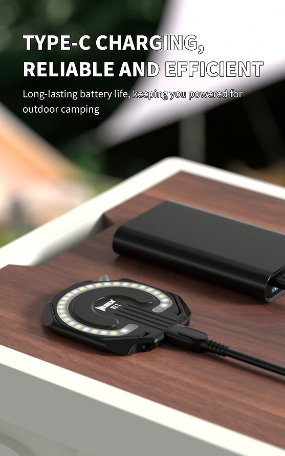 Wuben E1 Black — nabíjanie cez USB-C, plné nabitie približne za 50 minút