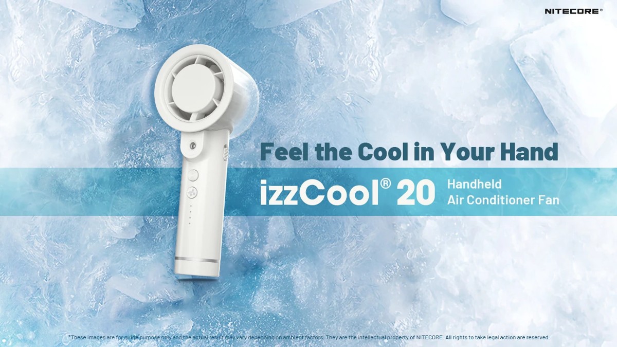 Nitecore izzCool 20 – ručný mini klimatizátor s vodnou hmlou do dlane na horúce letné dni