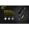 Nitecore UMS4 infografika Multiple Input — podpora USB-C a micro-USB vstupu pre univerzálne napájanie