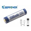 Keeppower 18650 3 7V 3 6V Li Ionen Akku mit 3500mAh und USB Lademoeglichkeit