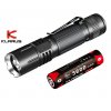 LED Baterka Klarus 360X1 - USB nabíjateľný, + akumulátor Klarus 18650 GT 3600mAh 3,6V - Čierna