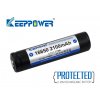 Keeppower 16650 bzw 17650 2100mAh 3 6V 3 7V geschuetzt Pluspol erhoeht