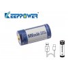 Keeppower 16340 P1680U Li Ionen Akkus mit 800mAh USB