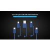 XTAR PDC-3 nabíjací kábel USB-C s tromi vymeniteľnými adaptérmi USB-A, Micro USB a Lightning