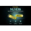 Nitecore NL1836 3600mAh Li-ion 3,6V 12,96 Wh 3A