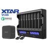 XTAR VC8S Profesionálna osemkanálová procesorová USB nabíjačka + napájací zdroj XTAR USB PD45II USB-C - SET