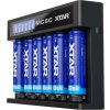 XTAR MC6C 6-slotová inteligentná nabíjačka batérií 3,6V-3,7V Li-ion a Ni-MH nabíjačka batérií SvetelnaPosta.sk