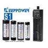 KeepPower S1 rýchlonabíjačka pre Li-ion 18650, 21700, 26650, 26800 a 32650, USB-C