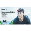 WUBEN H1 outdoorová čelovka 1200 lúmenov - praktická ukážka na osobe