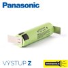 PANASONIC 18650 NCR18650PF 2900mAh Li-ion 3,7V Flat Top bez ochrany 10A + Výstup Z