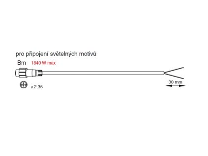 Připojovací kabel pro připojení motivů do řetězů MAXILEB