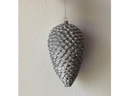 Vánoční šiška stříbrná 18cm