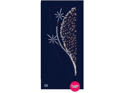 Vánoční osvětlení na sloupy VO - BOUQUET GLACÉ 1x2,5m