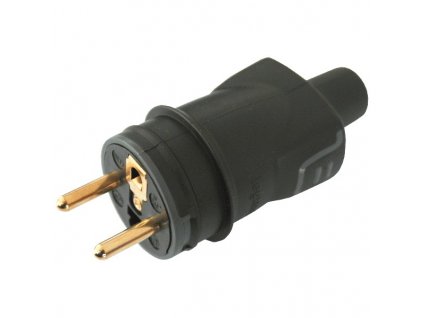 Vidlice gumová 16A/250V IP44 černá