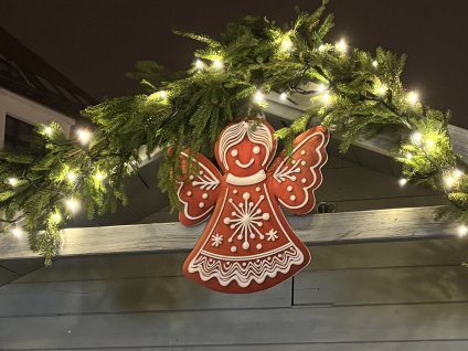 2D perníček na vánoční strom 50 cm - ANDĚL