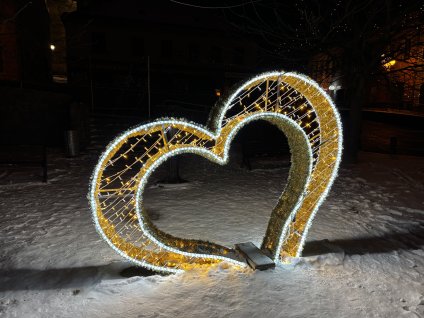 3D Svítící srdce 2m