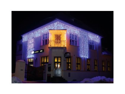 Venkovní světelné rampouchy - OPTIMA MAXI-LED "ICICLE" + FLASH efekt - studená bílá 4x0,5m