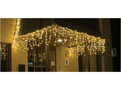 Venkovní světelné rampouchy - OPTIMA MAXI-LED "ICICLE" + FLASH efekt -  teplá bílá + studená bílá  4x0,5m