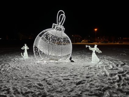 Světelná dekorace 3D Kouzelná koule 3x2,3 m