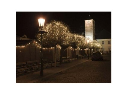 OPTIMA MAXILEB LED - světelný řetěz 20m/148 teplých +52 flash LED teplých bílých