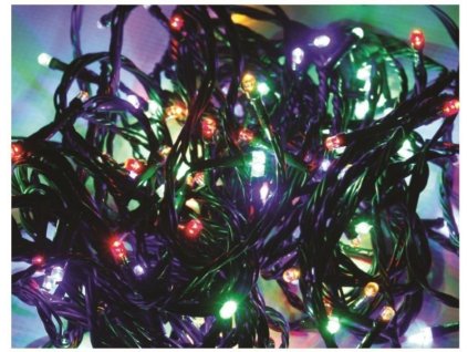 LED řetěz 120 LED/12m multicolor + ovladač 8 programů 24V