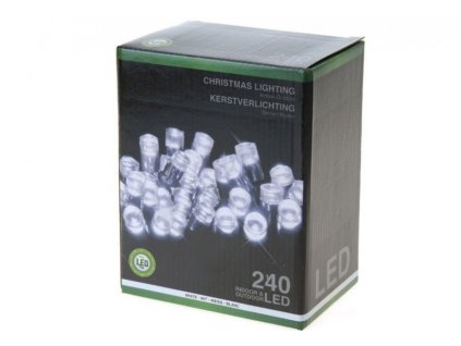 Vánoční LED řetěz stále-svítící 240 LED/18m venkovní/vnitřní, studená bílá