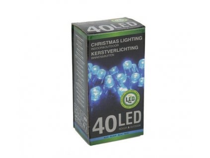 Vánoční LED řetěz stále-svítící 40 LED/3m venkovní/vnitřní, modrá