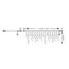 Venkovní světelné rampouchy - MAXI-LED "ICICLE" + FLASH efekt -  teplá bílá + studená bílá  4x0,5m
