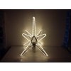 VÁNOČNÍ HVĚZDA 3D na špičku stromu 90x90cm studená bílá