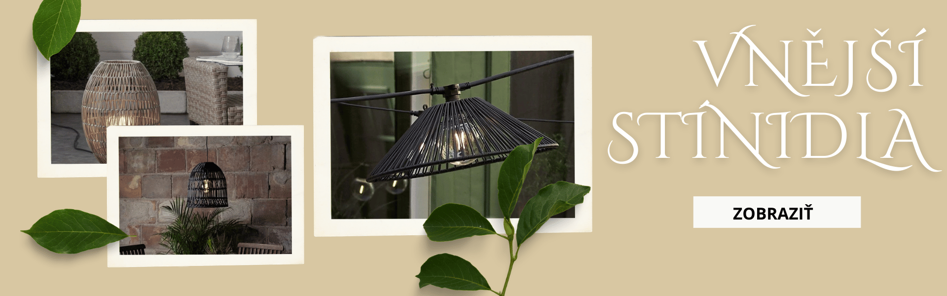 Vnejší stínidla na terasu