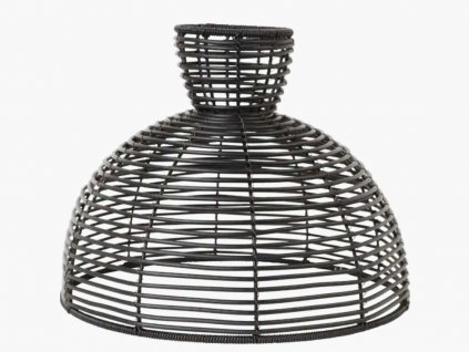 vonkajsie tienidlo z umeleho ratanu na terasu runde 37cm cierne 092 19 a