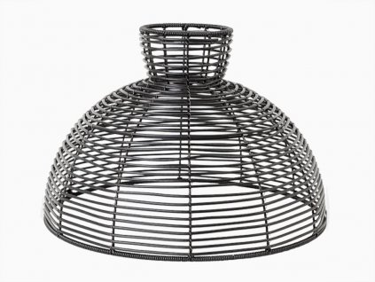 vonkajsie tienidlo z umeleho ratanu na terasu runde 47cm cierne 092 20 a