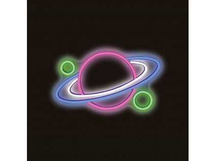 led neon figura planety multicolor 40x27cm b
