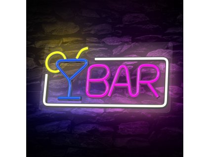 led neon napis bar farebny 42x22cm d