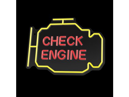 neonovy napis check engine 30x40cm a