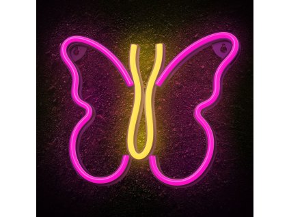 led neon silueta motyl butterfly b