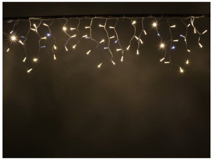 LED světelné krápníky 3x0,5m Teple Bílá FLASH