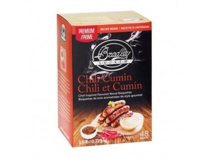 1326 bradley brikety pro udirny premium chili cumin 48 ks