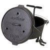 3669 8 camp chef univerzalni litinovy hrnec deluxe dutch oven 30 cm s poklici a zvedakem