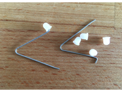 "Invisible" PUSH BUTTON and rivet for collapsible hoops