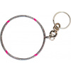 Glitter silver fluo pink minihoop key ring imagelarge