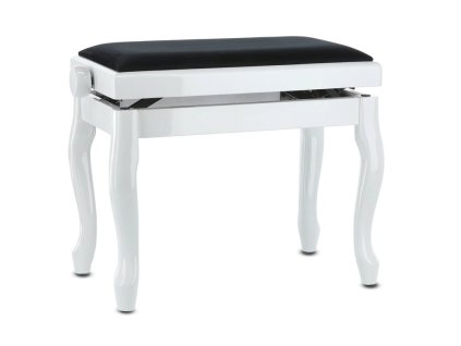 GEWA Klavírna lavica Deluxe Classic  biela lesklá