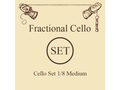 Struny pre Cello Larsen Original Fractional  pre 1/8 cello